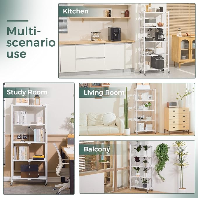 DEANIC 5 Tier Foldable Storage Shelves - Image 4