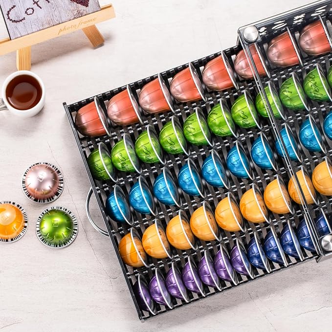 ZCDCP for Coffee Pod Holder, Vertuo Pod Holder Drawer Glass Top Coffee Pod - Image 6