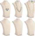 Kigley 6 Pcs Linen Necklace Display Bust Jewelry Holder Necklace Retail by Kigley
