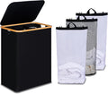 efluky Laundry Hamper with Lid, Trio Laundry Hamper with 3 Removable Bags by efluky