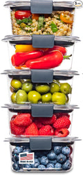 Rubbermaid Brilliance BPA-Free Food Storage Containers Multi Pack, 1.3 Cup by Rubbermaid