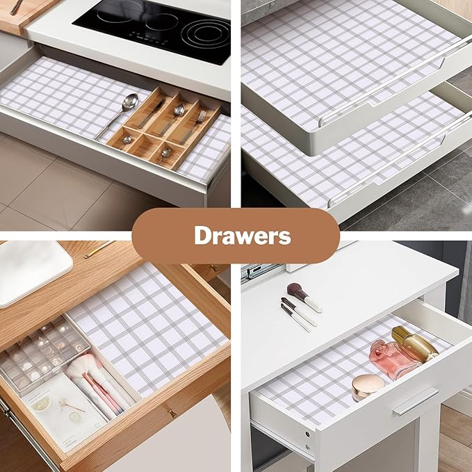 Drawer and Shelf Liner for Kitchen Cabinet: 12 in X 30 Ft Non Slip Waterproof - Image 5