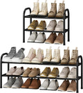 STO STO Expandable Shoe Rack, 2-Tier Metal Small Shoe Rack by STOSTO