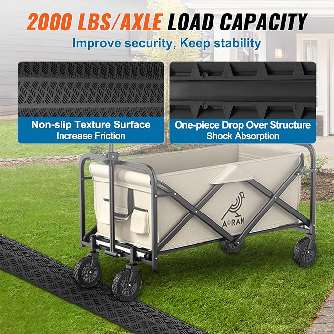 VEVOR 2 PCs Thermoplastic Rubber Drop Over Cable Cover Ramp, 000 lbs/axle Load - Image 5