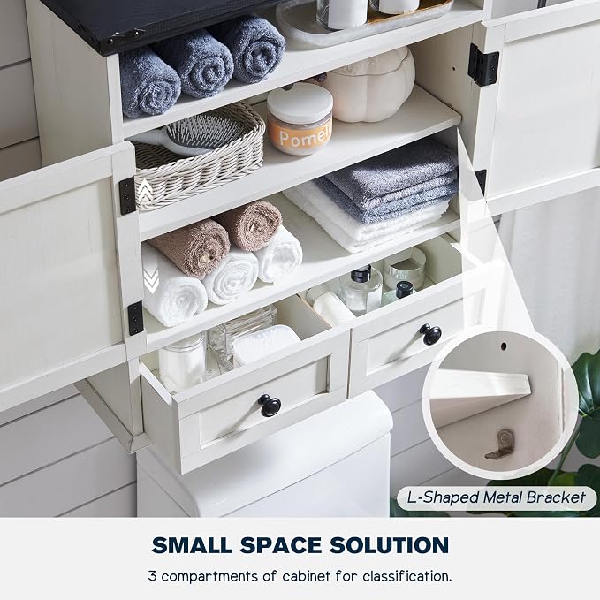ACCOHOHO Bathroom Wall Cabinet, Farmhouse 24" Wide Medicine Cabinet - Image 5