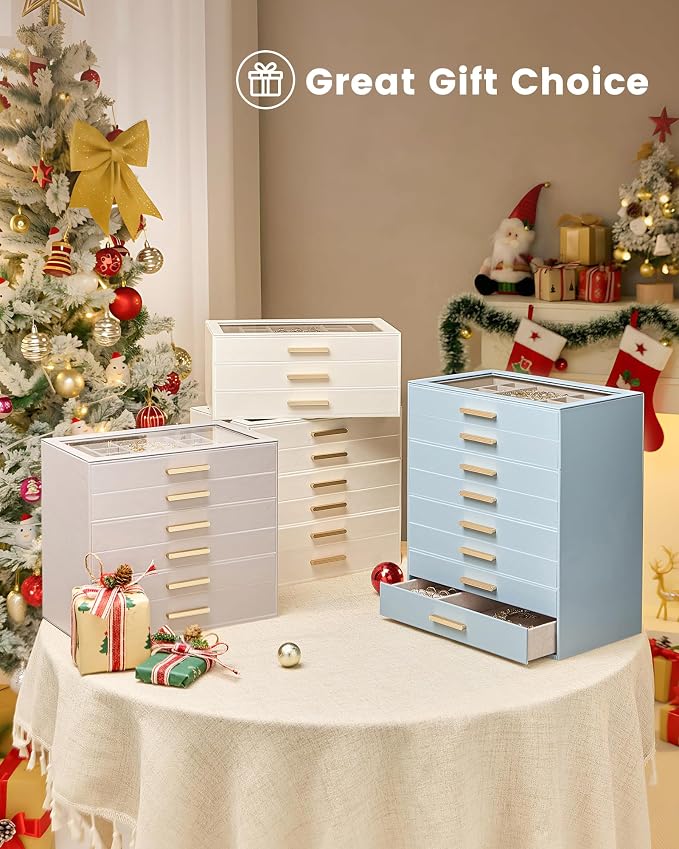 Lolalet Jewelry Box Organizer, 8-Layer Jewelry Organizers and Storage Case - Image 7
