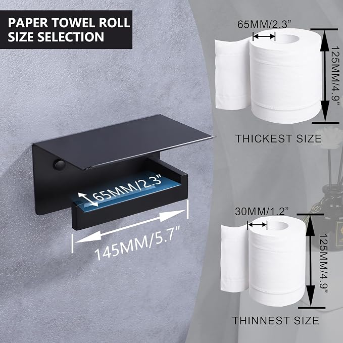 LANC Black Toilet Paper Holder - Image 7