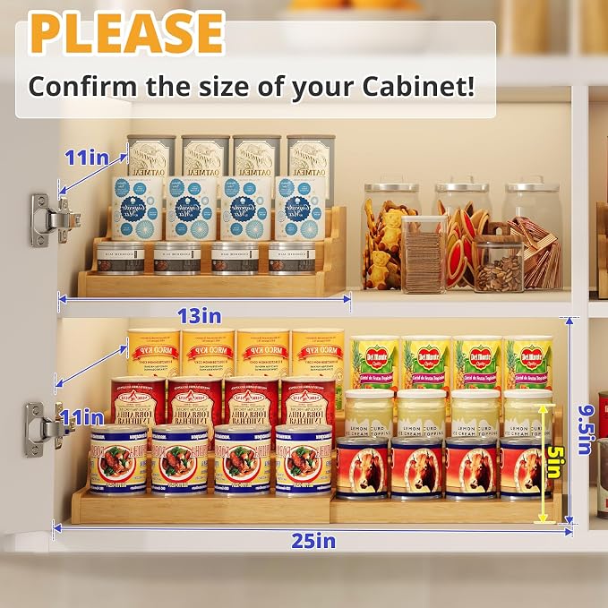 Expandable Bamboo Cat Food Can Storage - Image 4