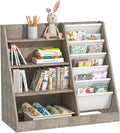 4 Tier Kids Bookshelf Wooden, Five Layer Sling Children Bookcase, Baby Toddler by HedoAjim