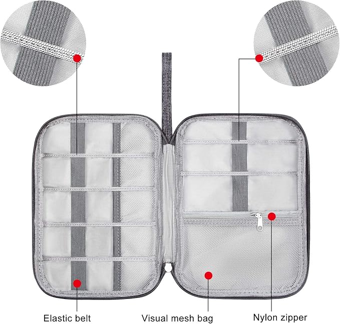 SELLYFELLY Travel Electronics Organizer Portable Cable Organizer Bag - Image 5