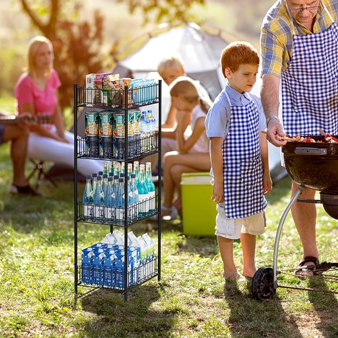 OYEAL Water Bottle Storage Holder 4 Tier Can Organizer - Image 7