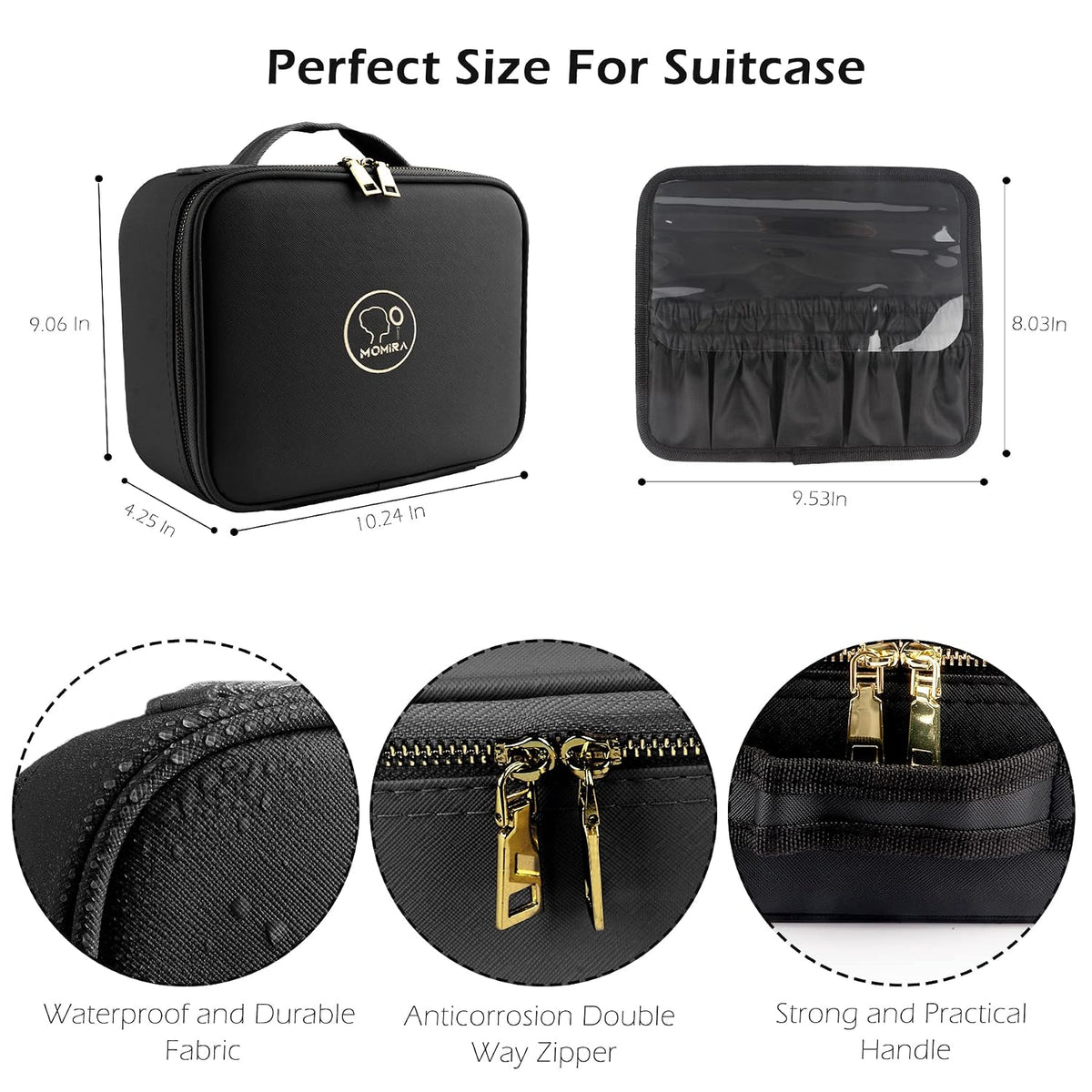 Travel Makeup Bag Cosmetic Bag Makeup Organizer Bag with Lighted