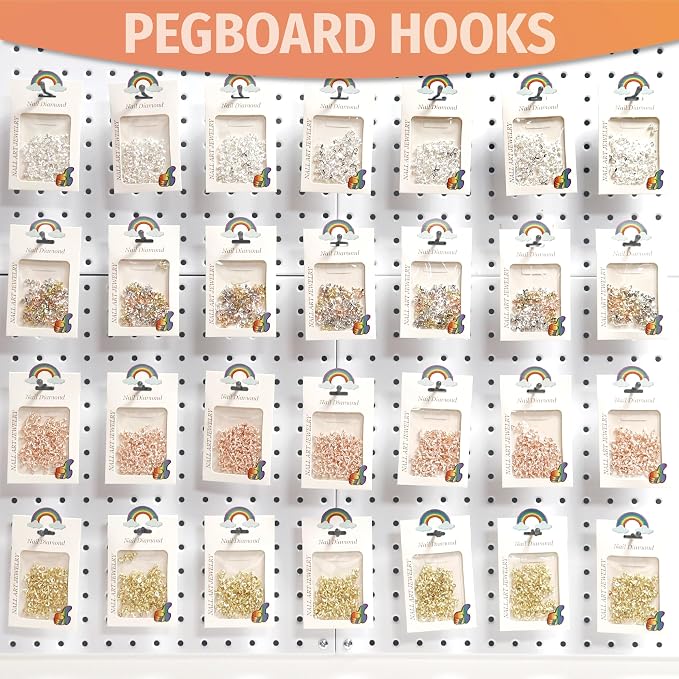 HUHOLE Pegboard Hooks 2 Inch, 4 Inch, 6 Inch, Peg Board Hooks - Image 8