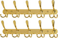 Coat Rack Wall Mounted - 5 Tri Hooks, Heavy Duty, Stainless Steel