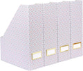 BLU MONACO Foldable Magazine File Holder Set of 4 by Blu_Monaco