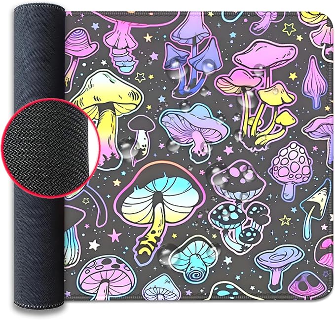 Colorful Mushrooms Mouse Pad, Large Extend Mousepad Desk Pad - Image 7