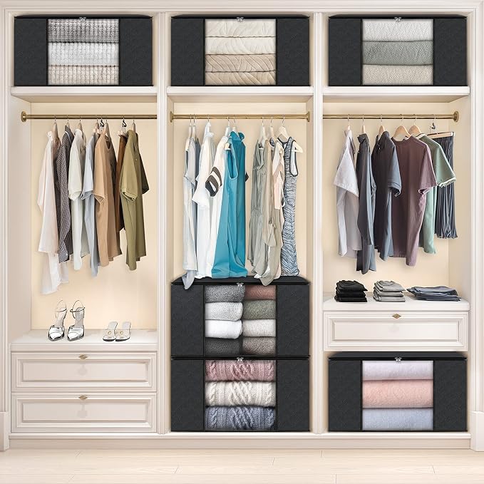 Fab totes Storage Bags, Clothes Blanket Storage Bins Foldable Closet Organizers - Image 6