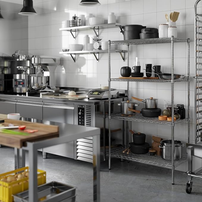 18" Deep x 36" Wide x 64" Height Wire Shelving Kit | 4-Tier | NSF Commercial - Image 6