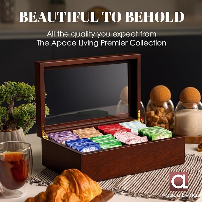Tea Box - Luxury Wooden Tea Bag Organizer from The Apace Premier Collection - 8 - Image 5
