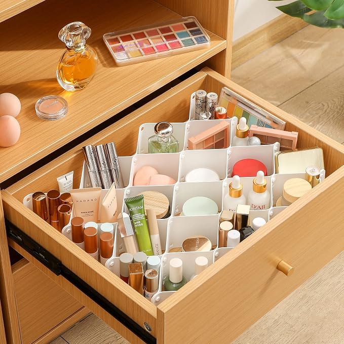 ROUFA Sock Drawer Organizer for Dresser, Honeycomb Underwear Dividers for Women - Image 5