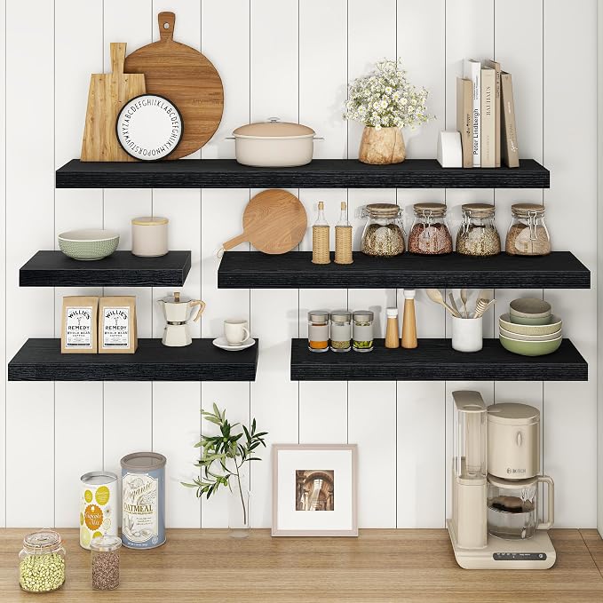 Fun Memories 48Inch Floating Shelves, 9.3Inch Deep Rustic Wall Shelves - Image 6