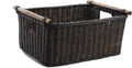 The Basket Lady Pole Handle Wicker Storage Basket, Extra Large, 20 in L x 16 in by TheBasketLady