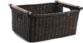 The Basket Lady Pole Handle Wicker Storage Basket, 18 in L x 14.5 in W x 9 in H by TheBasketLady
