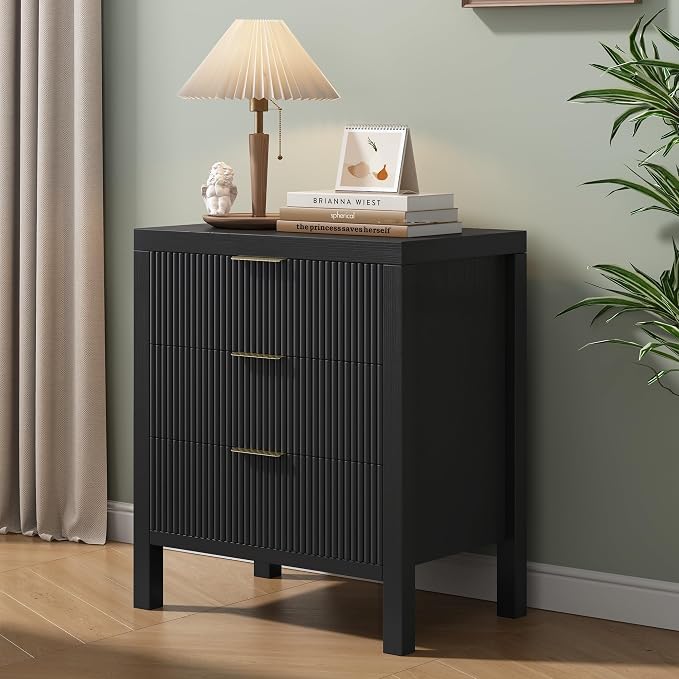 3 Drawer Dresser, Modern Wood Storage Chest of Drawers Organizer by LSKTGA