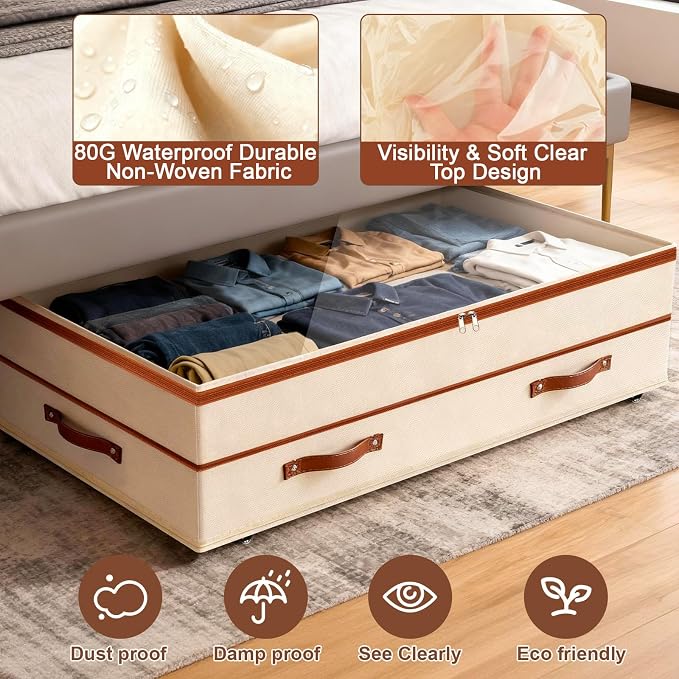 Dolicer 4 Pack Under Bed Storage - Image 5
