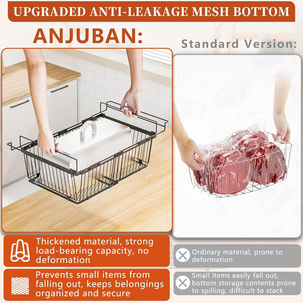 Hanging Freezer Organizer Bins for 5 to 20 Cu.Ft,Leak-Proof