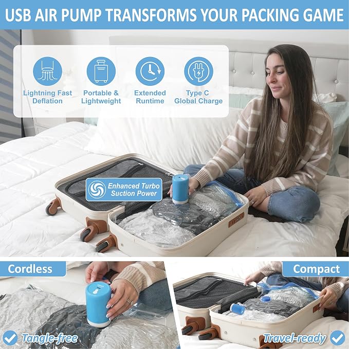 12 Pack Travel Vacuum Storage Bags - Image 3