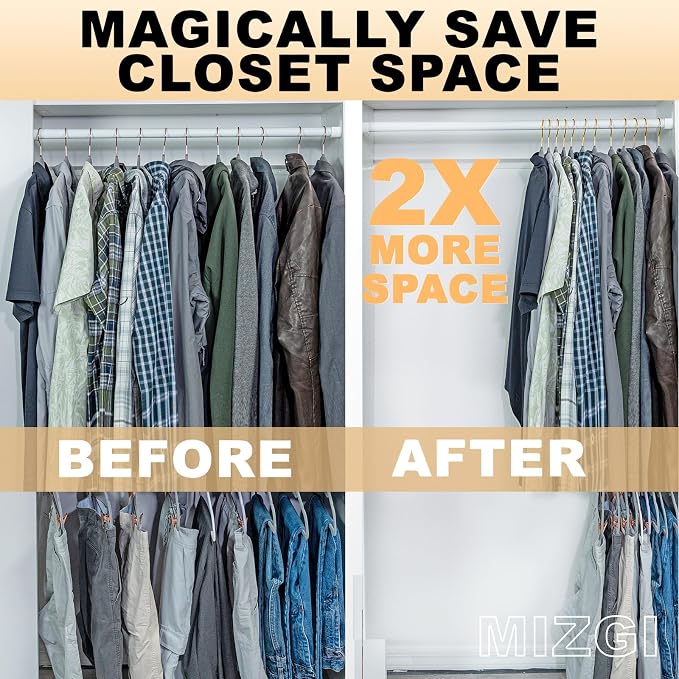 MIZGI Premium Clear Hangers Heavyduty-Acrylic No Shoulder Bump Suit Hangers - Image 7