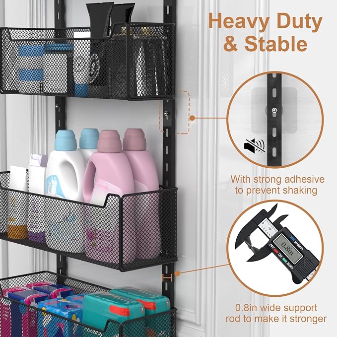 Over The Door Organizer, 8-tier Metal Door Organizer Hanging - Image 7