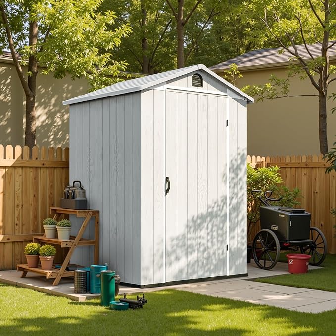 Patiowell 4 x 4 FT Plastic Outdoor Storage Shed - Image 8