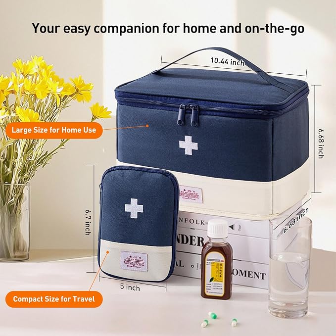Medication Organizer Storage Bag, Large Capacity Portable Pill Bottle Organizer - Image 5