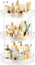 3-Tier Lazy Susan Bathroom Countertop Organizer, 360° Clear Rotating Storage by Acina