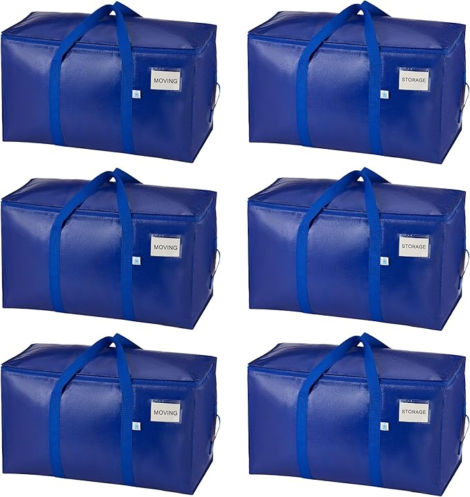 VENO 6 Pack Moving Bags, Upgraded Heavy Duty, Moving Boxes Alternative by Veno