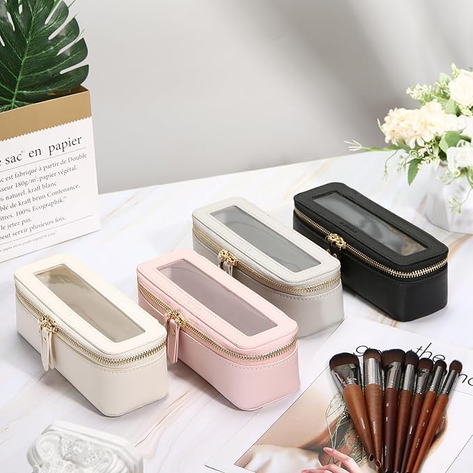 Aveniee Clear Makeup Brush Bag, Slim Brush Holder Cosmetic Case, Small Travel - Image 8