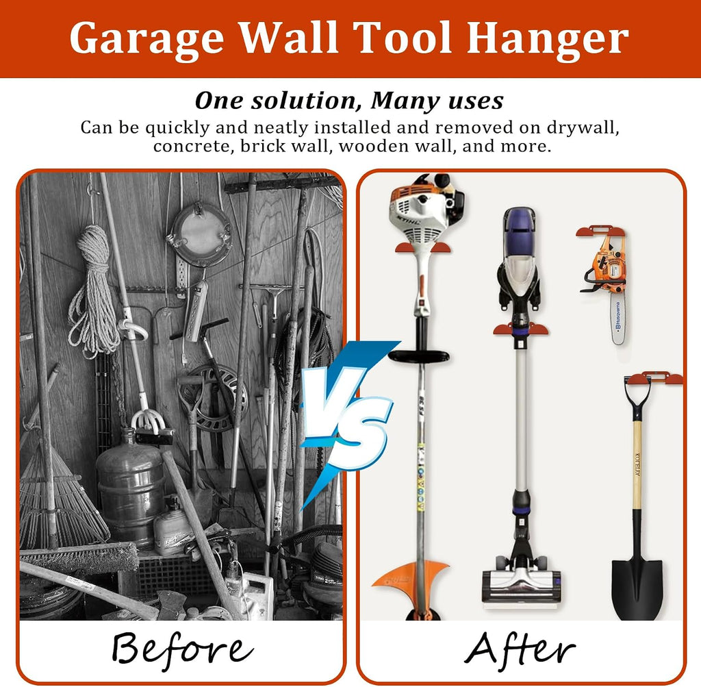 1 Pack Heavy-Duty Weed Eater Hanger Wall Mount for Trimmers and Tools