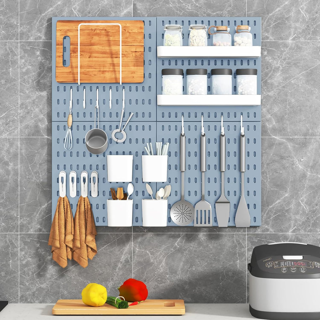 Peg Board Combination Kit, 8 Pegboards with 40 Accessories, Pegboard
