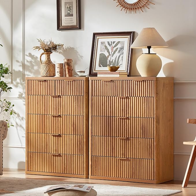LEYAOYAO Fluted 6 Drawers Dresser - Image 4