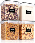 Vtopmart Food Storage Containers 2.5L / 84.5oz, 4 Pieces BPA Free Plastic by Vtopmart