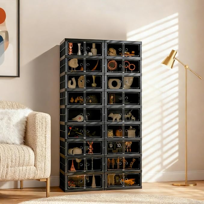 Foldable Shoe Organizer Storage Box, Portable Extra Large Folding Shoe Rack - Image 8