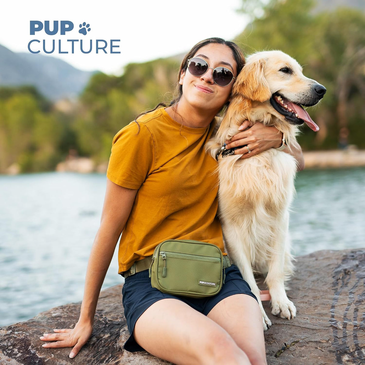 Dog Treat Pouch with Poop Bag Dispenser and Removable Treat Pouch
