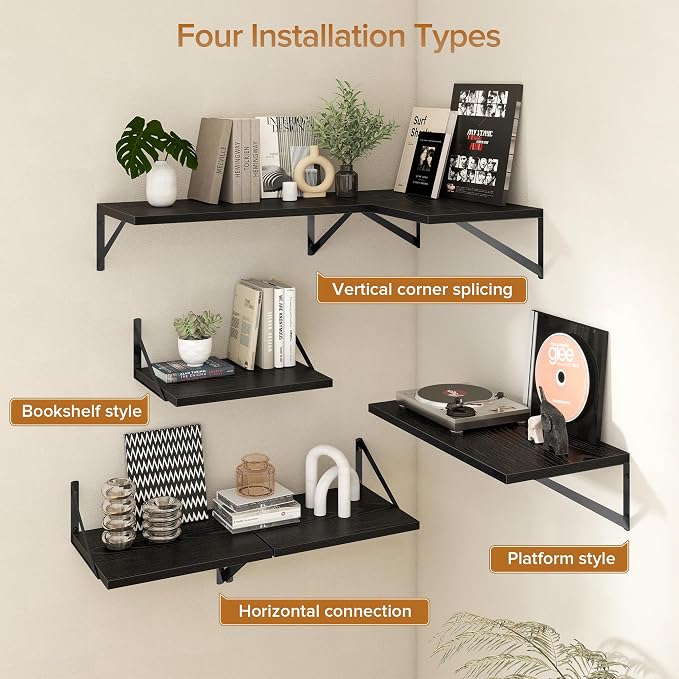 Deep Floating Shelves Wall Mounted, Living Room, Office - Image 6