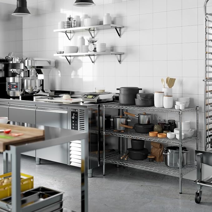18" Deep x 42" Wide x 34" Height Wire Shelving Kit | 3-Tier | NSF Commercial - Image 8