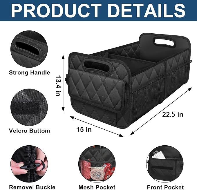 Deosk Car Trunk Organizer and Storage - Image 3