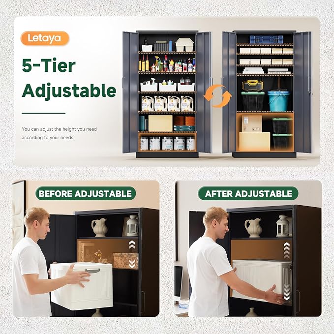 Letaya Metal Storage Cabinet - Image 4