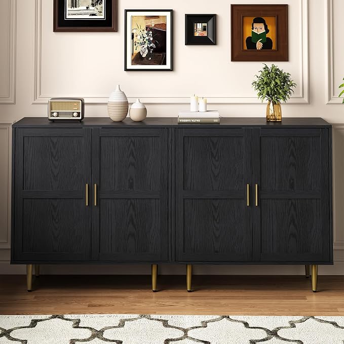 RoyalCraft 2-Door Storage Cabinet, Modern Wood Credenza - Image 4