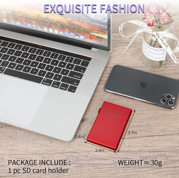 SD Card Holder, SD Card Case, LAVILI CF Memory Card Holder Case Aluminum Alloy - Image 6
